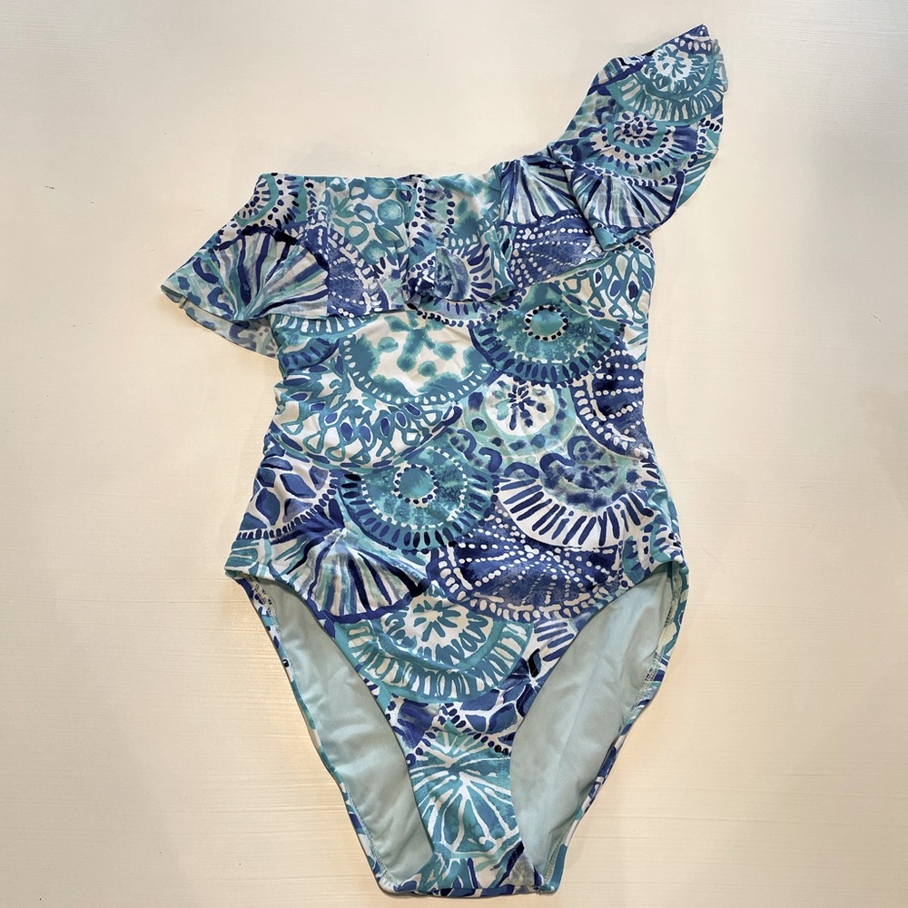 EUC Lilly Pulitzer One Shoulder Swimsuit